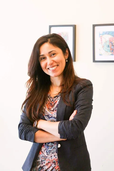 Elaine Andrade no consultório